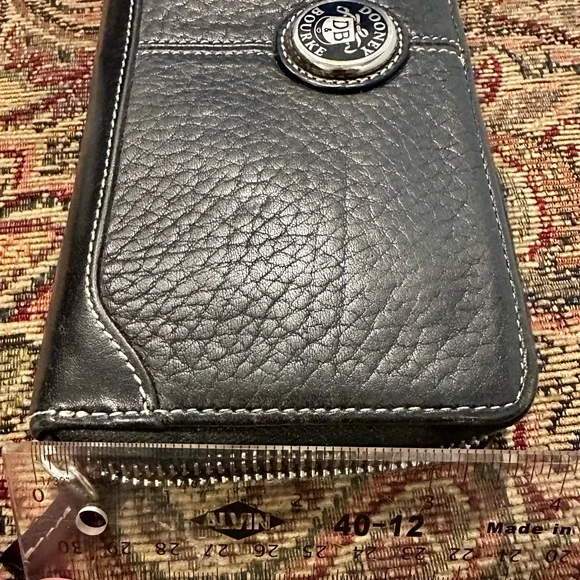 Dooney & Bourke Black Pebbled Leather Wallet - Picture 6 of 8